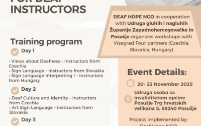 Second Follow-up Mission of V4 for Deaf Instructors in Posušje